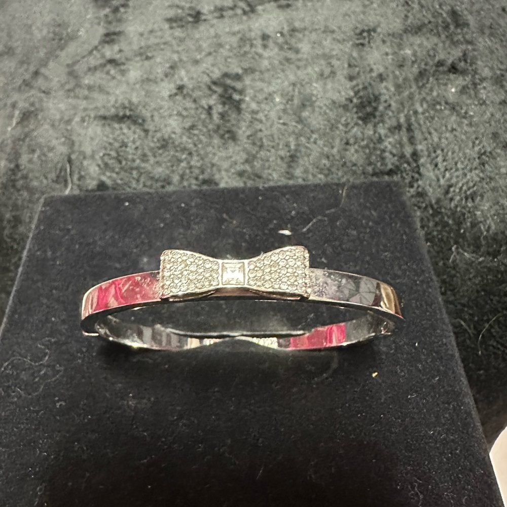 Kate Spade Silver Ready Set Bow Bracelet & Earrings